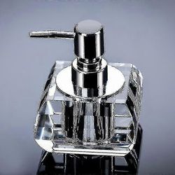 Läpinäkyvä kristalli lasi käsisaippua pullo saippua annostelija saippua annostelija (polyhedroni 100ml)