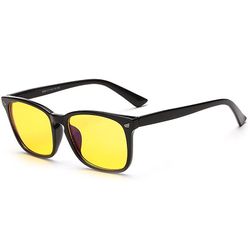 Varychmoo Blå lys blokering Filter Computer Gaming Briller Anti-UV briller Sort gul