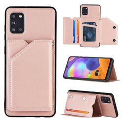 Gangxun Sag til Samsung Galaxy A31 Vintage Cuir Cover Læderetui kofanger - Rose