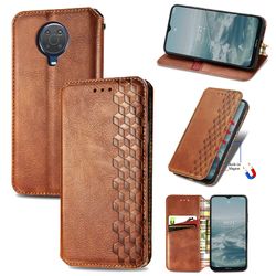 Kompatibel med Nokia 6.3 Flip Case Etui Vintage Wallet Flip Cover med magnetisk lukning Coque - Blå brun