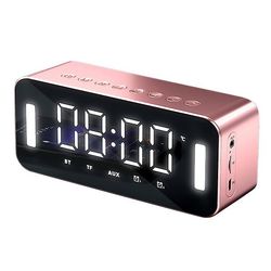 Zch Multifunktionel Bt trådløs radio/vækkeur/natlys Pink