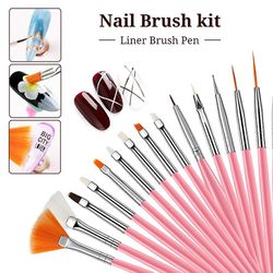 Nail Brush Set Manikyr Gel Brush For Nail Art Nail Brush Manikyr Tool Akryl flytende pulver Carvin