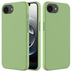 iPhone 16e -kotelolle pudotuskestävä nestemäinen silikoni pehmeä vuori puhelimen kansi - mintunvihreä Monivärinen Mint Green