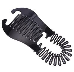 Handuo Banan Hår Clips Clincher Combs Værktøj til tyk krøllet hår tilbehør Kamme sort