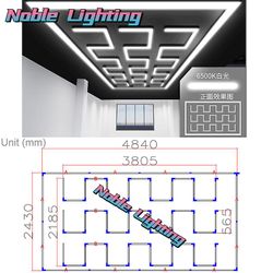 Arysieer Bil Detaljering 6500k Led garasjelys Hexagon Grid Systems Honeycomb taklamper for Autocare Workshop Salon Gym Supermarked NB000