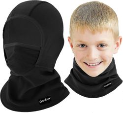 Lapset Balaclava hiihtomaski, fleece kasvonaamio kaulanlämmitin pojille tytöt, tuulenpitävä kasvosuoja kylmän sään hiihtopyöräilyyn