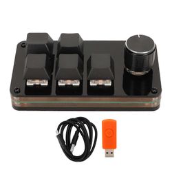 Ohjelmoitava näppäimistö 5 näppäintä 1 nuppi sininen kytkin mekaaninen käytön aikana vaihdettava langallinen USB-mininäppäimistö mediapeleihin Office
