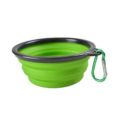 1000ml Sammenklappelig Hund Pet Folding Silikone Skål, Grøn Farve