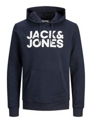 Jack & Jones Jack &; Jones Mænds Corp Logo Hættetrøje Klassisk Jumper Hood Basic Flåde M