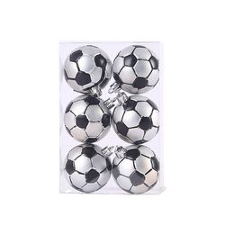 Fruushop Holiday Ornamenter Juletre Dekorere 6Cm Christmas Ball Fotball Baseball Fotball Basketball Flerfarget A