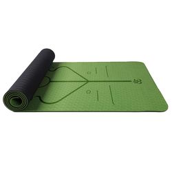 Aoweisia Homemiyn Dobbelt-lag Tpe Kropsholdning Line Blød tyk Yoga Mat 183 * 61 * 0.6cm Grøn 183*61*0.6cm