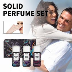 3stk Solid Parfume Sæt Hommelure Fheromoterapi Naturlig langvarig Hommelure Feromone Solid Parfume Pocket Fragrance Balm