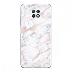 Crazy Kase Skrog til Xiaomi Redmi Note 9t I Silikone Soft 1 Mm, Pink Marble Effect