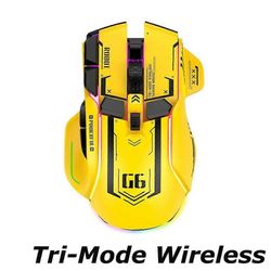 RYRA ladattava Bluetooth langaton hiiri pelihiiri 12-näppäin makro-ohjelmointi e-urheilu RGB PC gamer hiiri tietokoneelle kannettava tietokone vihreä