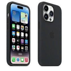 Apple Iphone 14 Pro silikonikotelo, jossa Magsafe Midnight Black