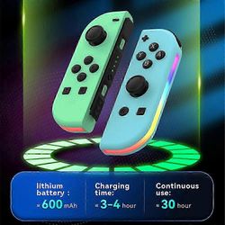 Vaihda joypad Nintendo Switchille Oled Lite L/r Joy -ohjain, jossa on kaksi tärinää ja peliohjain Vihreä sininen