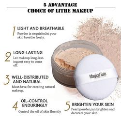 Hot Brand Oil Control Åndbar 55g Flaske Luksus Loose Powder Base Makeup