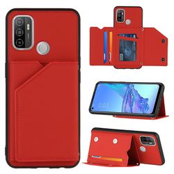 Gangxun Sag for Oppo A53 Vintage Cuir Cover Læderetui kofanger - Rouge