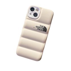 Ajhjn Vinter dunjakke 3d Puffer Soft Cloth Telefonetui, 3d Sødt stødsikkert cover cover cover til Iphone 12 Promax/ 13 Promax hvid 13pormax