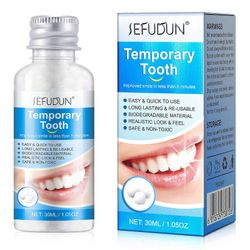 Flye Hampaiden korjaushiukkaset Väliaikainen täyttö kiinteät hammasproteesit Hammasreikä Hammastahna Hammasliiman korjaushiukkaset Valkoinen