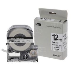 Musta valkoisella tarranauhan kanssa yhteensopiva Epson-tarranauhat 12mm mallille LW-300 LW-400