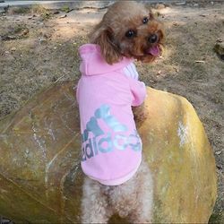 Cute Fashion Hund Pet Tøj Foråret Fall Vinter hund Cost Hund Sport Tøj Hættetrøje Coat Pink M