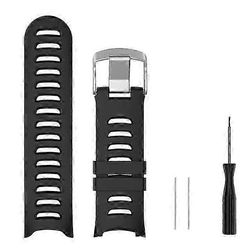 Garmin Forerunner 610 -vaihtoranneke - pehmeä silikoniranneke, joka on yhteensopiva Forerunner 610 -älykellon kanssa Musta