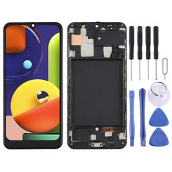 TFT LCD -näyttö Samsung Galaxy A50s Digitizer -laitteelle Koko kokoonpano kehyksellä