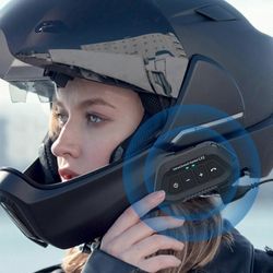 Bluetooth 5.0 moottoripyöräkypärä Bluetooth-kuulokkeet täysi kypärä puolikypärä pitkän kantaman vedenpitävä langaton kuuloke 240702 Musta