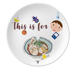 Mad Oksekød Nudler Taiwan Travel Søn Dessert Plate Dekorative Porcelæn 8 tommer Dinner Home