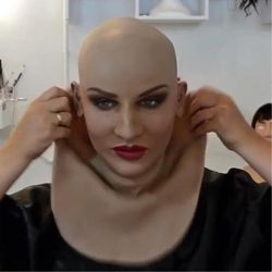 Täysi lateksinaamio kaulalle koko pään kammottava ryppy kasvonaamio lateksinaamio juhlat naamio kasvoille naisille D