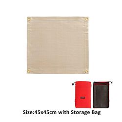 Brand pit mat brandsikker Camping Komfur Grill Mat Tæppe 45x45cm