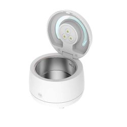 Ultraääni pidikepuhdistusaine hammasproteeseille, 43kHz / 180ml ammattimainen hammasultraäänipuhdistin, äänipuhdistuskone suun yösuojaan Valkoinen ...