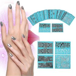 Ny Nail Art Vandoverførsel Decals Sticker Lace Nail Tips Manicure Decor