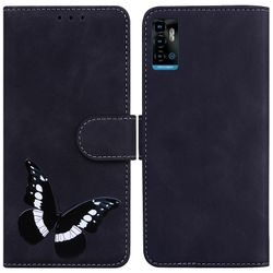 Etui til Zte Blade V40 Vita Butterfly Cover Premium Læder Magnetisk- Pink Sort