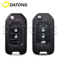 Datong World Car Remote Key Shell Case For Honda Civic City Cr-V Hr-V Jazz Vezel Replacement Fr-V Flip Key Houseusing Cover 2 boutons