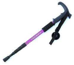 Kävelysauvat, säädettävät vaellussauvat patikointiin, retkeilyyn ja retkeilyyn Violetti