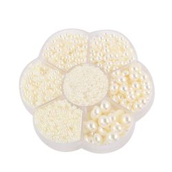 5600stk Blandet størrelse Perle Perle Halvrunde Håndværk Perler DIY Smykker Gør Nail Art Telefonetui Indretning Abs Efterligning Flad Ryg Perle