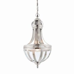 Endon Collection Lighting Wien 1 Lys vedhæng Bright forniklet på massivt messing, glas, E27
