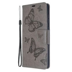 Gangxun Sag for Samsung Galaxy A71 4g Butterfly Mønster Grå