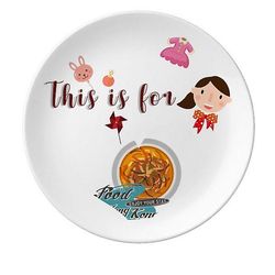 Hong Kong Shark's Fin Soup Kina Datter Dessert Plate Dekorative Porcelæn 8 tommer Dinner Home