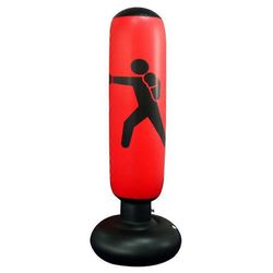 JY-0166 160 cm vapaasti seisova nyrkkeilypylväs puhallettava nyrkkeilysäkki aikuisille lapsille kuntoilu Monivärinen Red