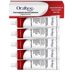 Pitkäkestoinen termoplastinen hammasproteesiliima, kiinnittää ja kiristää löysää 5pcs