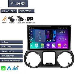 Hikig Android 13 For Jeep Wrangler 3 Jk 2010-2018 Bilradio Multimedia Navigasjon Autoradio Player Carplay GPS Monitor Skjerm TV Vide Y4G 32G C D