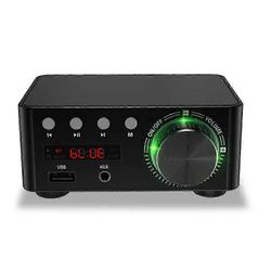 50W + 50W 100W Bluetooth 5.0 vahvistin digitaalinen ääni teho vahvistin luokka D USB AUX TF Kotiteatteri HiFi stereo Musta