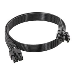 8-nastainen 6+2-nastainen PCIE-virtakaapeli 50 cm:n uros-uroskaapeli sarjan näytönohjaimen tukemiseen Monivärinen