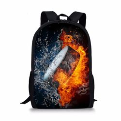 Redkid Söpö jääkiekko 3D-tulostettu koululaukku pojille Tytöt Reppu Lapset Reppu Opiskelijakirjalaukut Monitoiminen reppu 10