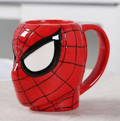 Liangzai 3d tegneserie vann kopp kaffe melk te keramisk krus hjem kontor samling kopp gaver 1 pecs (spiderman)