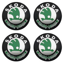 Motor Vehicle Wheel Parts 4pcs 56mm 60mm Bilhjulsenter Hub Cap Rim Cover Emblem klistremerker Tilbehør Skoda Rapid Octavia Fabia Superb Kodiaq Kami...