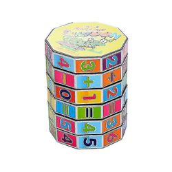Cylindriske Magic Cube Digital Puzzle Plastic Børn Spil Legetøj Tidlig uddannelse Learning